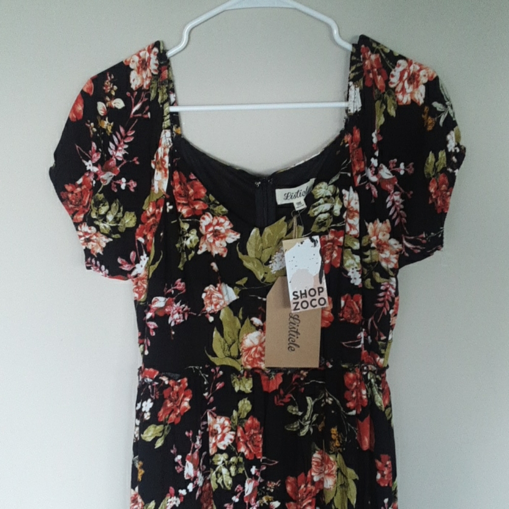 Black Floral Maxi Dress